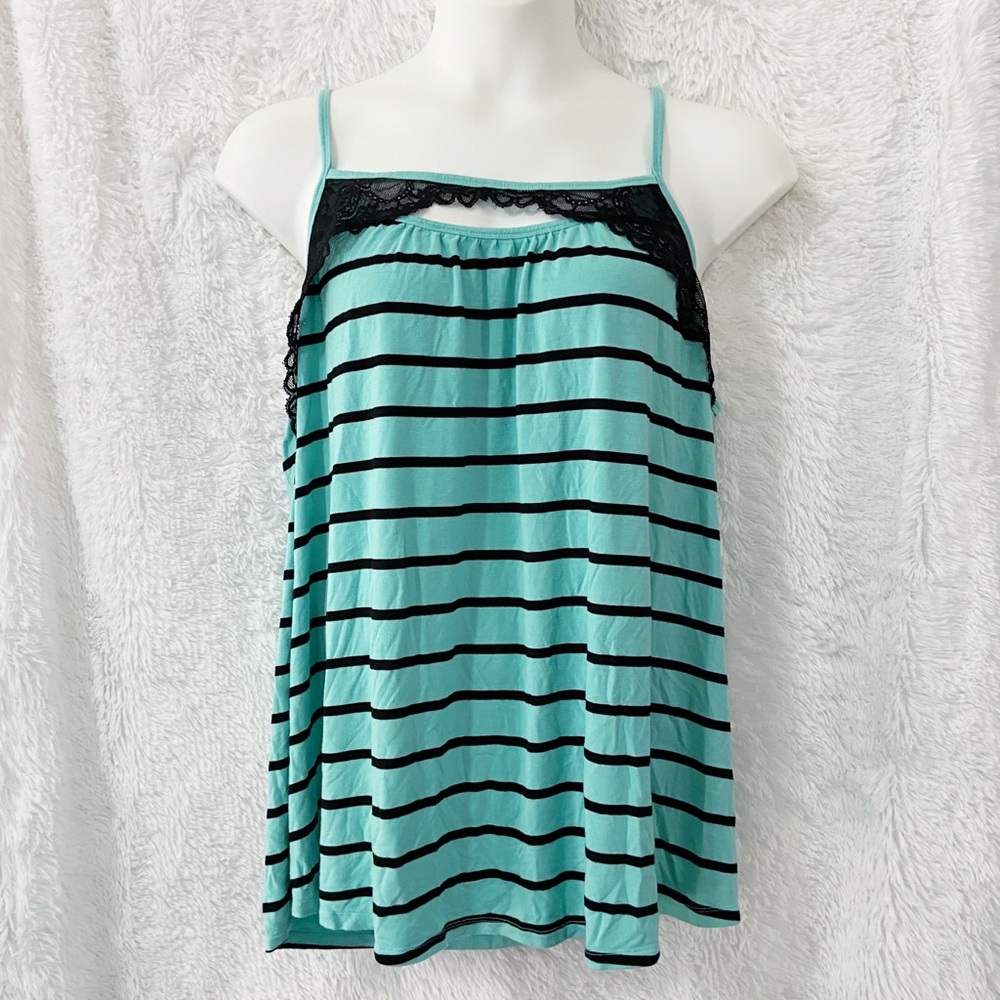 Torrid Striped Lace Keyhole Cami Size 3